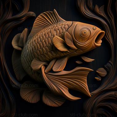 3D model st Cuban gambusia fish (STL)